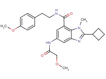 2-cyclobutyl-5-[(methoxyacetyl)amino]-N-[2-(4-methoxyphenyl)ethyl]-1-methyl-1H-benzimidazole-7-carboxamide