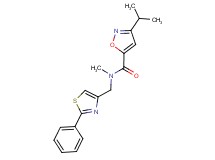 3-isopropyl-N-methyl-N-[(2-phenyl-1,3-thiazol-4-yl)methyl]-5-isoxazolecarboxamide