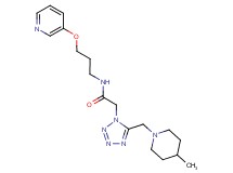 2-{5-[(4-methyl-1-piperidinyl)methyl]-1H-tetrazol-1-yl}-N-[3-(3-pyridinyloxy)propyl]acetamide