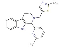 1-(6-methyl-2-pyridinyl)-2-[(2-methyl-1,3-thiazol-5-yl)methyl]-2,3,4,9-tetrahydro-1H-beta-carboline