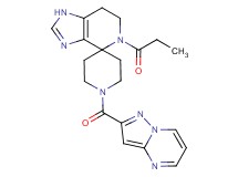 5-propionyl-1'-(pyrazolo[1,5-a]pyrimidin-2-ylcarbonyl)-1,5,6,7-tetrahydrospiro[imidazo[4,5-c]pyridine-4,4'-piperidine]