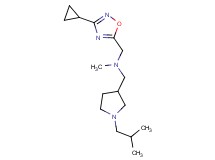 1-(3-cyclopropyl-1,2,4-oxadiazol-5-yl)-N-[(1-isobutyl-3-pyrrolidinyl)methyl]-N-methylmethanamine