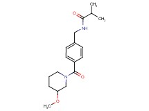 N-{4-[(3-methoxy-1-piperidinyl)carbonyl]benzyl}-2-methylpropanamide