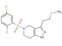 5-[(2,5-difluorophenyl)sulfonyl]-3-[2-(methylthio)ethyl]-4,5,6,7-tetrahydro-1H-pyrazolo[4,3-c]pyridine