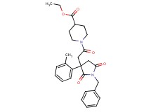 ethyl 1-{[1-benzyl-3-(2-methylphenyl)-2,5-dioxo-3-pyrrolidinyl]acetyl}-4-piperidinecarboxylate