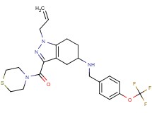 1-allyl-3-(4-thiomorpholinylcarbonyl)-N-[4-(trifluoromethoxy)benzyl]-4,5,6,7-tetrahydro-1H-indazol-5-amine