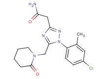2-{1-(4-chloro-2-methylphenyl)-5-[(2-oxopiperidin-1-yl)methyl]-1H-1,2,4-triazol-3-yl}acetamide