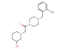 1-{2-[4-(2-methylbenzyl)-1-piperazinyl]-2-oxoethyl}-3-piperidinol