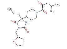 5-[1-(4-methyl-2-oxopentanoyl)-4-piperidinyl]-5-propyl-3-(tetrahydro-2-furanylmethyl)-2,4-imidazolidinedione