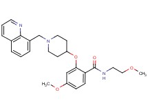 4-methoxy-N-(2-methoxyethyl)-2-{[1-(8-quinolinylmethyl)-4-piperidinyl]oxy}benzamide
