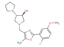 (3'S*,4'S*)-1'-{[2-(2-fluoro-5-methoxyphenyl)-5-methyl-1,3-oxazol-4-yl]methyl}-1,3'-bipyrrolidin-4'-ol