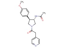 N-[(3S*,4R*)-4-(4-methoxyphenyl)-1-(pyridin-4-ylacetyl)pyrrolidin-3-yl]acetamide