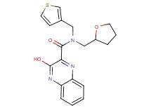 3-hydroxy-N-(tetrahydro-2-furanylmethyl)-N-(3-thienylmethyl)-2-quinoxalinecarboxamide