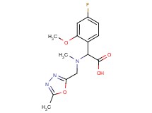 (4-fluoro-2-methoxyphenyl){methyl[(5-methyl-1,3,4-oxadiazol-2-yl)methyl]amino}acetic acid