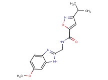 3-isopropyl-N-[(6-methoxy-1H-benzimidazol-2-yl)methyl]-5-isoxazolecarboxamide