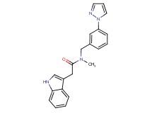 2-(1H-indol-3-yl)-N-methyl-N-[3-(1H-pyrazol-1-yl)benzyl]acetamide