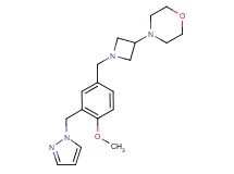4-{1-[4-methoxy-3-(1H-pyrazol-1-ylmethyl)benzyl]azetidin-3-yl}morpholine