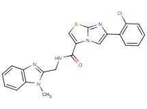 6-(2-chlorophenyl)-N-[(1-methyl-1H-benzimidazol-2-yl)methyl]imidazo[2,1-b][1,3]thiazole-3-carboxamide