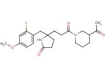 5-[3-(3-acetyl-1-piperidinyl)-3-oxopropyl]-5-(2-fluoro-4-methoxybenzyl)-2-pyrrolidinone