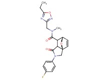 (3aR*,6S*)-N-[(5-ethyl-1,2,4-oxadiazol-3-yl)methyl]-2-(4-fluorophenyl)-N-methyl-1-oxo-1,2,3,6,7,7a-hexahydro-3a,6-epoxyisoindole-7-carboxamide