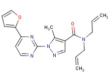 N,N-diallyl-1-[4-(2-furyl)-2-pyrimidinyl]-5-methyl-1H-pyrazole-4-carboxamide
