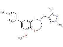 4-[(1,3-dimethyl-1H-pyrazol-4-yl)methyl]-9-methoxy-7-(4-methylphenyl)-2,3,4,5-tetrahydro-1,4-benzoxazepine