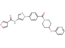 N-[1-(4-{[4-(3-pyridinyloxy)-1-piperidinyl]carbonyl}phenyl)-1H-pyrazol-4-yl]-3-furamide