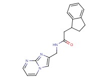 2-(2,3-dihydro-1H-inden-1-yl)-N-(imidazo[1,2-a]pyrimidin-2-ylmethyl)acetamide