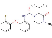 N-[2-(2-fluorophenoxy)phenyl]-2-isopropyl-4-methyl-3-oxopiperazine-1-carboxamide