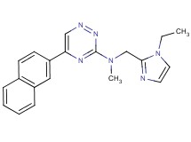 N-[(1-ethyl-1H-imidazol-2-yl)methyl]-N-methyl-5-(2-naphthyl)-1,2,4-triazin-3-amine