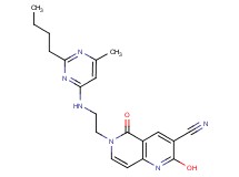 6-{2-[(2-butyl-6-methyl-4-pyrimidinyl)amino]ethyl}-2-hydroxy-5-oxo-5,6-dihydro-1,6-naphthyridine-3-carbonitrile
