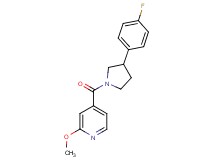 4-{[3-(4-fluorophenyl)-1-pyrrolidinyl]carbonyl}-2-methoxypyridine