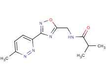 2-methyl-N-{[3-(6-methyl-3-pyridazinyl)-1,2,4-oxadiazol-5-yl]methyl}propanamide