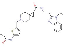 6-{[5-(acetylamino)-2-thienyl]methyl}-N-[2-(1-methyl-1H-benzimidazol-2-yl)ethyl]-6-azaspiro[2.5]octane-1-carboxamide