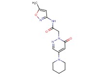 N-(5-methyl-3-isoxazolyl)-2-[6-oxo-4-(1-piperidinyl)-1(6H)-pyridazinyl]acetamide