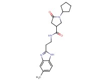 1-cyclopentyl-N-[2-(5-methyl-1H-benzimidazol-2-yl)ethyl]-5-oxo-3-pyrrolidinecarboxamide
