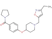 1-[(3-ethylisoxazol-5-yl)methyl]-4-[4-(pyrrolidin-1-ylcarbonyl)phenoxy]piperidine