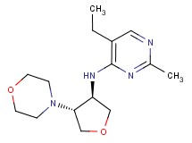5-ethyl-2-methyl-N-[(3R*,4R*)-4-morpholin-4-yltetrahydrofuran-3-yl]pyrimidin-4-amine