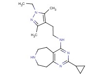 2-cyclopropyl-N-[2-(1-ethyl-3,5-dimethyl-1H-pyrazol-4-yl)ethyl]-6,7,8,9-tetrahydro-5H-pyrimido[4,5-d]azepin-4-amine dihydrochloride
