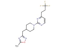 2-{4-[(5-methyl-1,2,4-oxadiazol-3-yl)methyl]piperidin-1-yl}-4-(3,3,3-trifluoropropyl)pyrimidine