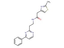 2-(2-methyl-1,3-thiazol-4-yl)-N-[2-(4-phenylpyrimidin-2-yl)ethyl]acetamide