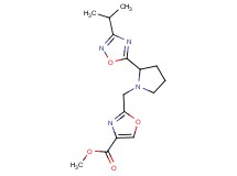 methyl 2-{[2-(3-isopropyl-1,2,4-oxadiazol-5-yl)-1-pyrrolidinyl]methyl}-1,3-oxazole-4-carboxylate
