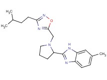 6-methyl-2-(1-{[3-(3-methylbutyl)-1,2,4-oxadiazol-5-yl]methyl}-2-pyrrolidinyl)-1H-benzimidazole