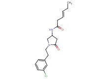 (3E)-N-{1-[2-(3-chlorophenyl)ethyl]-5-oxopyrrolidin-3-yl}hex-3-enamide