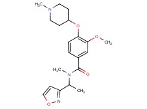 N-[1-(3-isoxazolyl)ethyl]-3-methoxy-N-methyl-4-[(1-methyl-4-piperidinyl)oxy]benzamide