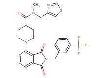1-{1,3-dioxo-2-[3-(trifluoromethyl)benzyl]-2,3-dihydro-1H-isoindol-4-yl}-N-methyl-N-(1,3-thiazol-4-ylmethyl)-4-piperidinecarboxamide
