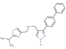 1-[3-(4-biphenylyl)-1H-pyrazol-4-yl]-N-[(2-isopropyl-1,3-thiazol-4-yl)methyl]methanamine