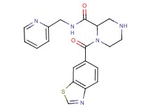 1-(1,3-benzothiazol-6-ylcarbonyl)-N-(2-pyridinylmethyl)-2-piperazinecarboxamide
