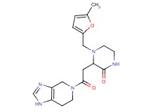 4-[(5-methyl-2-furyl)methyl]-3-[2-oxo-2-(1,4,6,7-tetrahydro-5H-imidazo[4,5-c]pyridin-5-yl)ethyl]piperazin-2-one