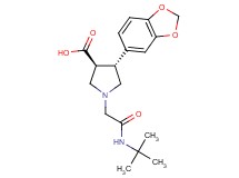 (3S*,4R*)-4-(1,3-benzodioxol-5-yl)-1-[2-(tert-butylamino)-2-oxoethyl]-3-pyrrolidinecarboxylic acid